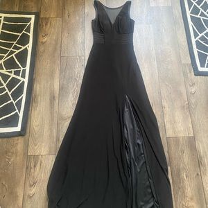 Gothic high slit formal gown
